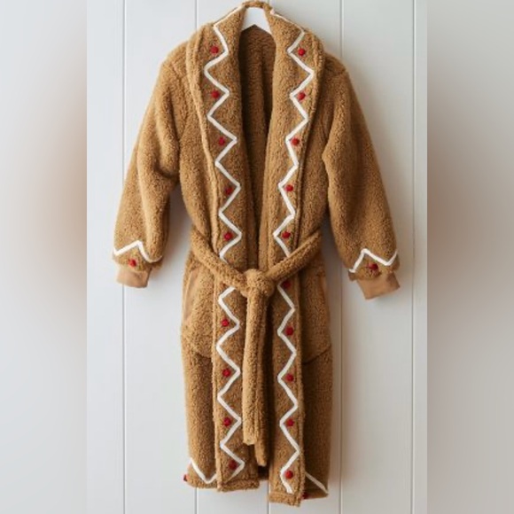 Pottery Barn Other - #610 - Pottery Barn Unisex Gingerbread Cozy Plush Teddy Bear Holiday Robe